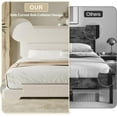 thumbnail image 4 of 4 EVER WINNER King Bed Frame with Headboard, Boucle Upholstered Platform Bed Frame wiith Rounded Corner, Soft Cloud Bed Frame, No Box Spring Needed, Cream, 4 of 8