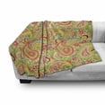 thumbnail image 3 of Paisley Soft Flannel Fleece Throw Blanket, Traditional Persian Teardrop Pattern Print Eastern Elements Vintage, Cozy Plush for Indoor and Outdoor Use, 50" x 60", Multicolor, by Ambesonne, 3 of 6