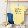 thumbnail image 4 of Grandmas Rules Best Cute Grandchild Romper Boys or Girls Infant Baby Brisco Brands 12M, 4 of 6