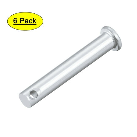 

Single Hole Clevis Pins -8mm x 55mm Flat Head Zinc-Plating Solid Steel Link Hinge Pin 6Pcs