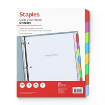 Staples View Plastic Dividers Multicolor 8-Tabs (ST63072)