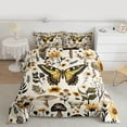 thumbnail image 2 of Feelyou Hippie Tribal Butterfly Full Size Comforter Sets, Cartoon Jungle Mushroom Bedding Comforter Set, Rustic Groovy Sunflower Reversible Bedding Sets, Super Cozy Room Decor, 3pcs, 2 of 8