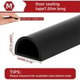 thumbnail image 2 of 10M Weather Stripping Door Seal, Silicone Door Seal Strip D Shaped Door Weather Stripping Self Adhesive Door Weather Stripping for Door Frame/Window, 2 of 5