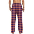 thumbnail image 3 of zbxnLI Mens Plaid Pajama Pants with Pockets Drawstring Elastic Waist Casual Pj Sleepwear Lounge Pants, 3 of 6