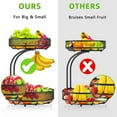 thumbnail image 2 of CMGB 2-Tier Countertop Metal Fruit Basket with Banana Hanger, Kitchen, Black, 2 of 10