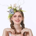 thumbnail image 4 of Diadema de flores de conejito de Pascua, decoración bonita, diadema de conejo, corona de hada para Cosplay, corona Floral para boda, 4 of 5