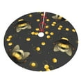 thumbnail image 3 of Kll 36" Christmas Tree Skirt Bumblebee Xmas Tree Skirts Mat For New Year Xmas Holiday Party Indoor Outdoor Home Decoration, 3 of 9