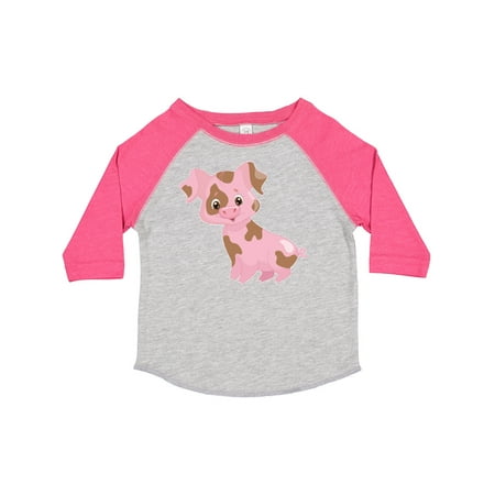 

Inktastic Cute Smiling Pig with Mud Splatter Gift Toddler Boy or Toddler Girl T-Shirt