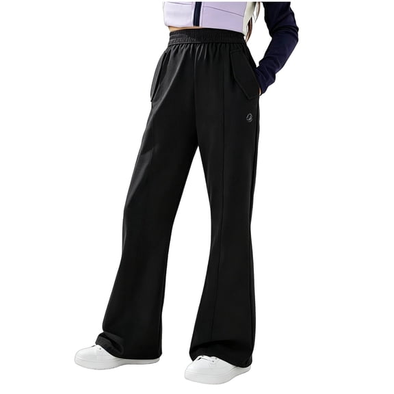 YUANxueke Boys Flat Front Dress Pants Solid Color & Striped School Uniform Pants Stretchy Straight Leg Chino Pants for 2-13 Years