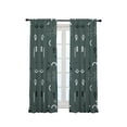 thumbnail image 3 of 3S Brother's Home Décor Curtains BOHO Design Set of 2 Panels Velvet Look Hanging Back Tap and Rod Pocket Décor Nursery Room Bedroom Kitchen Window - Made in Turkey33DP-Green (52"Wx108"L), 3 of 6