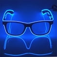thumbnail image 1 of LINLIN LED Light Up Glasses, Neon Glasses Party LED Glasses Flash Glasses EL Wire Glasses with Wired Control Battery Case for Halloween Christmas Party, 1 of 8