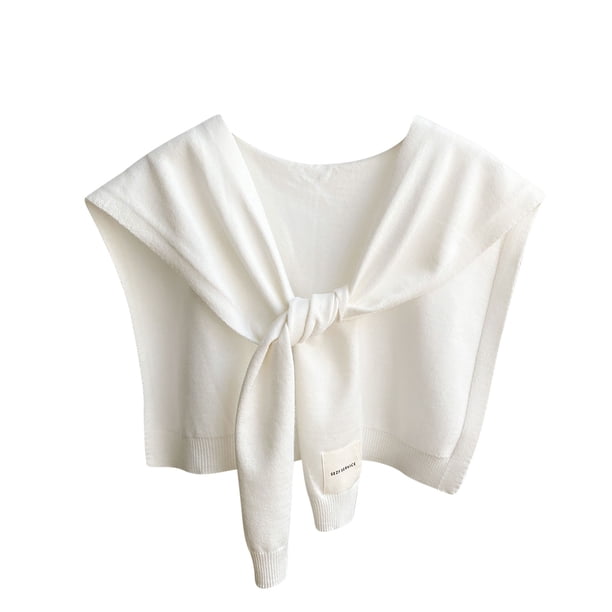 Bufandas de mujer de color liso de punto para exteriores, chal de invierno con cuello falso, bufanda decorativa Kangshi para el regazo y los hombros, bufanda para mujer