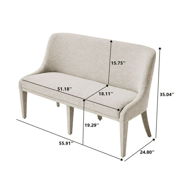 Better Homes & Gardens Windsor Upholstered Bench, Wheat photo 8