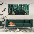 thumbnail image 2 of Pofeuu Mystical Black Cat Fireflies Print Colorful Yard Festival Banner Sign Party Outdoor & Indoor Party Decoration Banne Festival Yard Sign-Small, 2 of 8