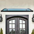 thumbnail image 3 of 40" Black & Lake Blue Aluminum Door Canopy - Heavy Duty 110lb Capacity Awning with Enhanced Drainage & UV Protection, 3 of 15