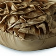 thumbnail image 5 of The HomeCentric Pillow Case Brown Pillow Covers Solid Throw Pillows Cover Pack of 2 12x12 inch (30x30 cm) Cushion Covers Decorative Satin Square Pillowcases Vintage Style Ruffles - Vintage Affair, 5 of 8