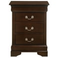 thumbnail image 3 of Glory Furniture Louis Phillipe 3 Drawer Nightstand in Cappuccino, 3 of 5