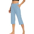 thumbnail image 2 of Women's Cropped Casual Loose Fit Jeans Denim Pants, 2 of 9