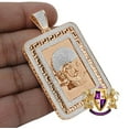 thumbnail image 3 of Real Diamond Gautama Buddha Frame Pendant 10K Gold Over Meditation Charm 2.50'', 3 of 6