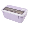 thumbnail image 3 of 1400ml Plastic Lunch Box With Divider, Portable Japanese Bento Box Food Snack Salad Storage Container For Adults And Children, 3 of 8