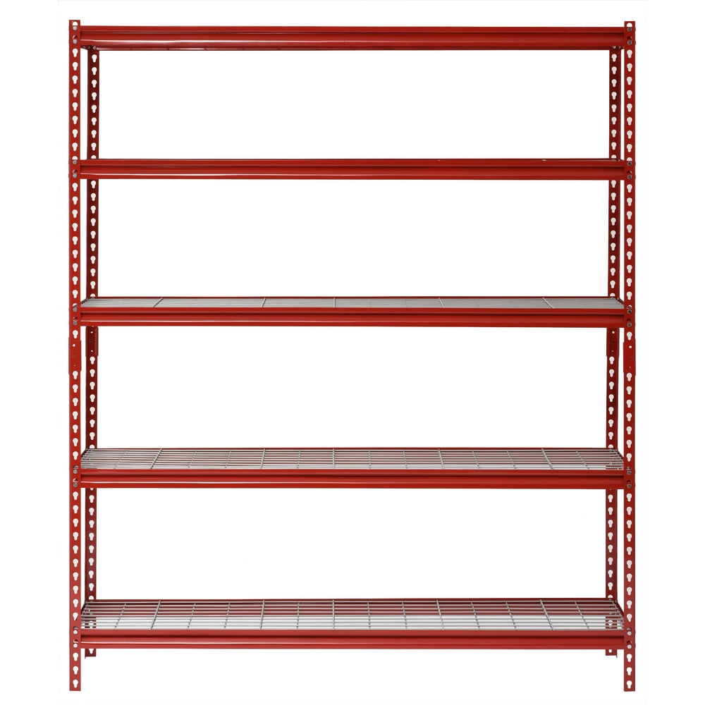 Muscle Rack Red 60"W x 24"D x 72"H 5Shelf Steel Shelf Unit Walmart