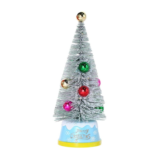 Mini árboles de Navidad artificiales, regalos, árboles modelo, árboles de nieve, en miniatura para oficina, hogar, Navidad,