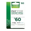 Cricket $60 PayGo Prepaid Airtime Card