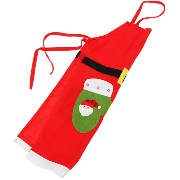 IFANLANDOR 1Pack Red Cloth Square Kitchen Use Apron For Baking Cooking Barbequing 32X20In