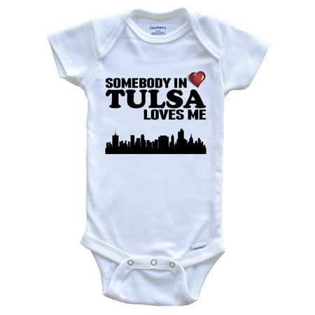 

Somebody In Tulsa Loves Me Baby Bodysuit 6-9 Months White