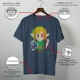 thumbnail image 3 of Men's Nintendo Legend of Zelda Link's Awakening Avatar Graphic Tee Navy Blue Heather Medium, 3 of 8