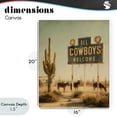 thumbnail image 4 of Stupell Industries Rustic Lodge All Cowboys Welcome Desert Canvas Art, 16 x 20, by Arlington Prints, 4 of 8