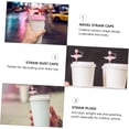 thumbnail image 4 of 2pcs Adorable Home All Reusable Proof Lovely Cup Tip Outdoor Heart Cover Anti- Seal Design Airtight Protector Straws Straw Protectors Tips Personalized Wing Plugs, 4 of 5