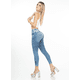 thumbnail image 3 of Pantalón capri mezclilla stretch SAVI JEANS Push Up ajustado azul acero 13, 3 of 5