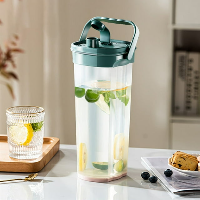 Yhmxh Kitchen Gadgets,Home and Kitchen,Large Capacity Pitcher For Fridge Insulated Fruit Infuser Water Bottle Handheld Beverage Dispenser Cold Brew Iced Tea Pitcher Plastics Water Kettle