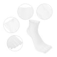 thumbnail image 3 of Unique Bargains 3 Pairs Half Finger Five Toe Socks Unisex Non Slip Daily Fit Finger Socks White, 3 of 7