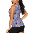 thumbnail image 3 of Balery Fastfoods Camiseta sin mangas estampada ligera para mujer, tops de entrenamiento sin mangas, camisetas de yoga transpirables de secado rápido.-Small, 3 of 7