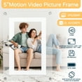 thumbnail image 3 of VEANXIN 5 Inch Acrylic Digital Picture Frame, 2GB Memory, 1000mAh Built-in Battery, Digital Photo Frame Supporting 1920 * 1080 Resolution, Video Frame Perfect for Home Decor,Gift, Valentine's Day, 3 of 6