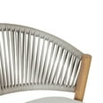 thumbnail image 6 of Amara Modern Outdoor Patio Barstools, Aluminum Frame, Scallop-Shaped Backrest, Maple, Set of 2, 6 of 10