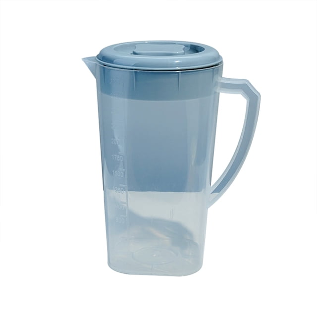 Bovemsi 50% Off Clear! Garlic Chopper Plastic Pitcher With Lid Carafes Mix Drinks Water Jug For Hot/Cold Lemonade Juice Beverage Jar Ice Tea Kettle (81oz White)