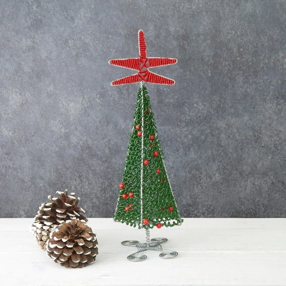 Maasai Beads Short Decorative Tabletop Christmas Tree