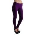 thumbnail image 2 of Vivian's Fashions Extra Long Leggings - Cotton, Misses Size (Purple, XS), 2 of 3