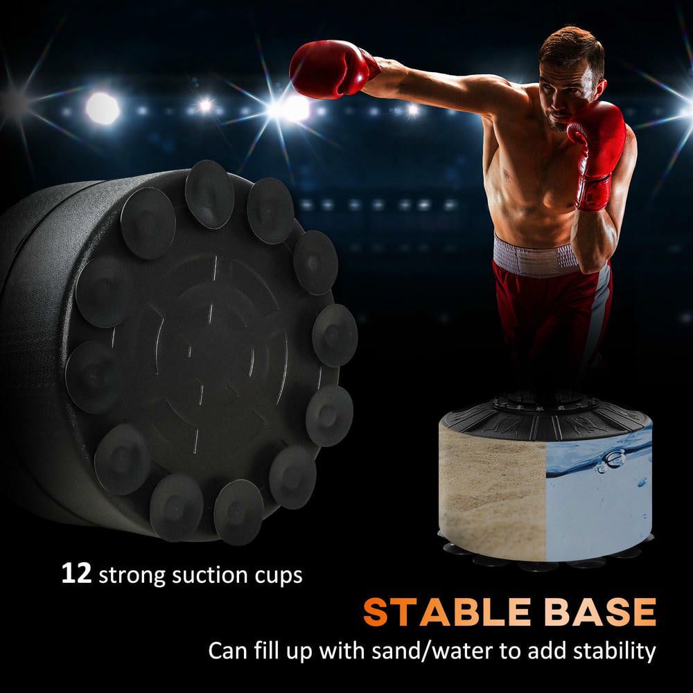 Resenkos 4-in-1 Boxing Stand - 2 Speed Balls, Relax Bar & PU Punching Bag, Red