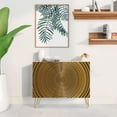 thumbnail image 2 of PixonSign Sideboard Buffet Cabinet, Kitchen Storage Cabinet with 2 Doors, Golden Storage Cabinet, Golden Rings Patterns, Cupboard Console Table for Dining Room - 35" L x 18" W x 29" H, 2 of 5