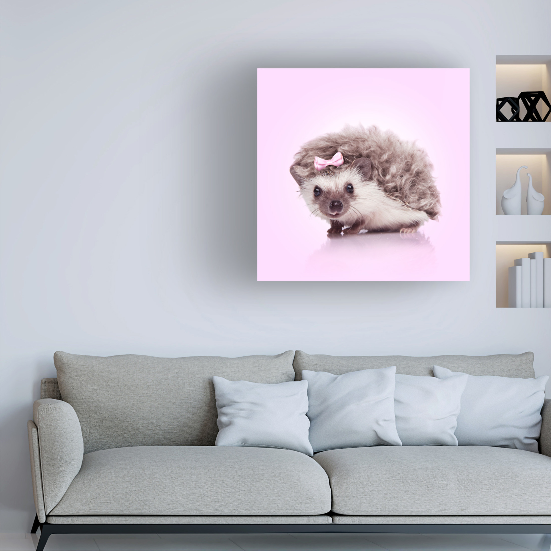 Trademark Fine Art Artem Pozdniakov Curvy Hedgehog Canvas Wall Art
