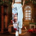 thumbnail image 2 of Trousers for Women Christmas Santa Casual Stretchy Relaxed Fit Lightweight Soft Comfy Pants for Women, 2 of 4