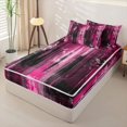 thumbnail image 2 of Erosebridal Paint Texture Zipper Queen Comforter Set with Fitted Sheet and 2 Pillowcases,Abstract Geometric Aesthetic Zipper Bedding Set For Girls,Black Reversible,4pcs, 2 of 7