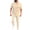 #01 Beige 【Mix & Match: Essential Colors in Stock】, variant on Men's Solid Color Sport Casual Shorts Set with Short Sleeve Round Neck Top Loose Fit Gym Workout Beach Vacation Streetwear Loungewear Outfits | AESTIVO,Beige L