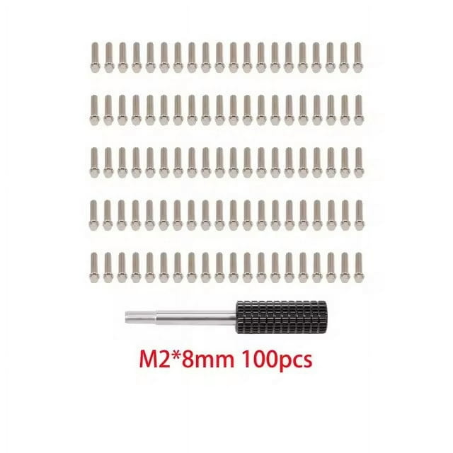 100pieces M2 M3 Steel Scale Ring Screws Equipped With Wrench Tool For Screws Simulated Appearance 100pieces M2 M3 Steel Scale Ring Screws M2 M3 Screws For 1.9 2.2inch Wheel Rims Made Of Grade 12.9 10