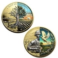 thumbnail image 6 of Rirozkan Commemorative Coin, Gold Plated Peace Memorial Challenge Coin, Collectible Medallion, Gift for History Buff, Pocket Token for War Veteran, Patriotic Souvenir Keepsake, 6 of 8