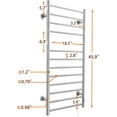 thumbnail image 2 of Towel Warmer 12 Bars Wall Mounted Heated Towel Racks for Bathroom Plug-in/Hardwired, Stainless Steel Hot Towel Rack with Timer Matte Silver……, 2 of 5